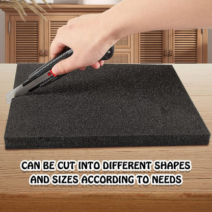Amylove Polyurethane Foam 24" x 72" High Density Cushion Upholstery Foam Sheet for Seat Replacement DIY Projects Chairs Headboards Sofas Home(1/2" x 24" x 72",Black)