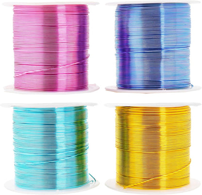 Mandala Crafts 20 Gauge Anodized Aluminum Craft Wire for Jewelry Making - 400 FT Colored Flexible Pastel Wire - Bendable for Bonsai Armature Crafting Sculpting - Crafty Corner