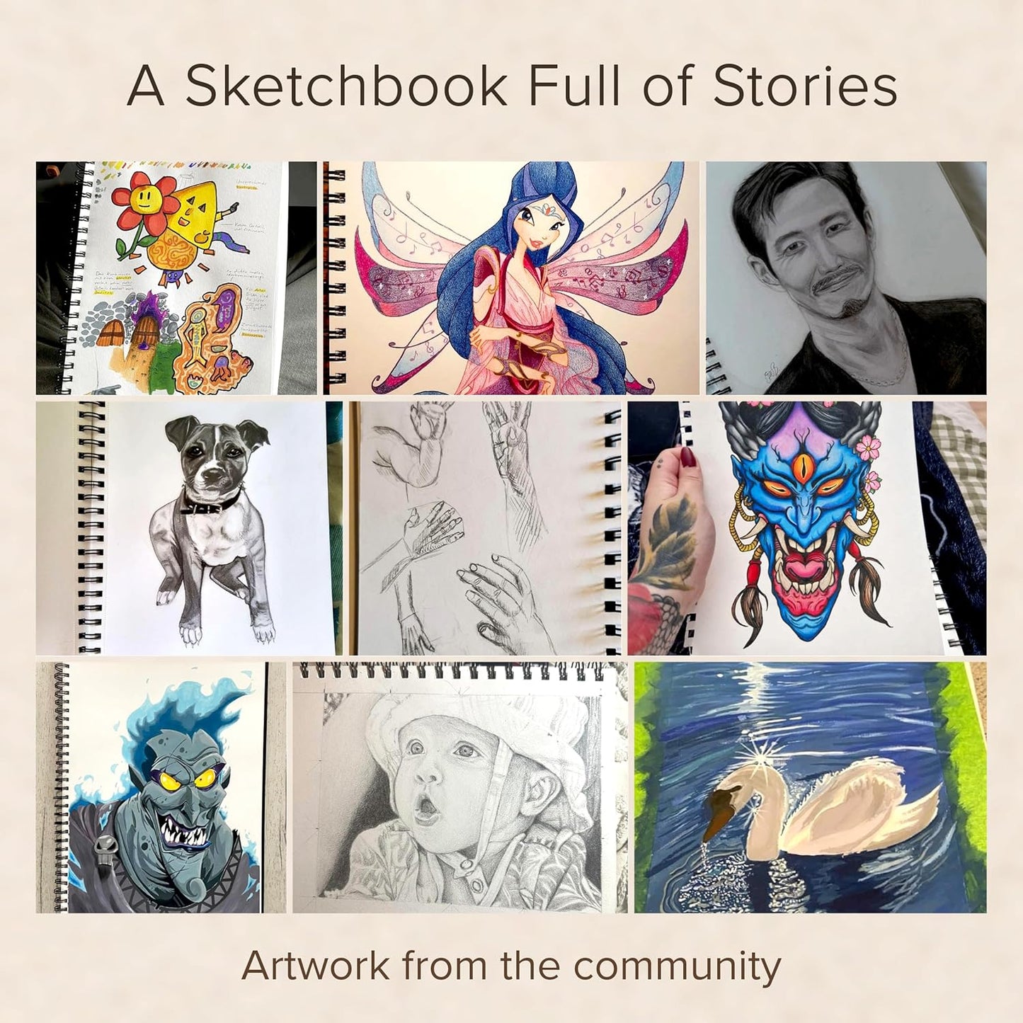 Artist’s Sketchbook Hardcover – 200GSM Very Thick Paper – Large, Spiral Sketch Book for Drawing and Mixed Media – Sketch Pad, Art Book - 8.25 x 11.4, 40 Sheets / 80 Pages - Crafty Corner