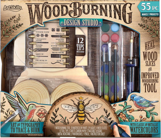 ArtSkills Wood Burning Tool Kit – 55 Piece Complete Woodburning Arts and Crafts Kit for Kids & Adults Cool Gifts for Teen Boys & Girls Fun Crafts DIY Projects - Crafty Corner
