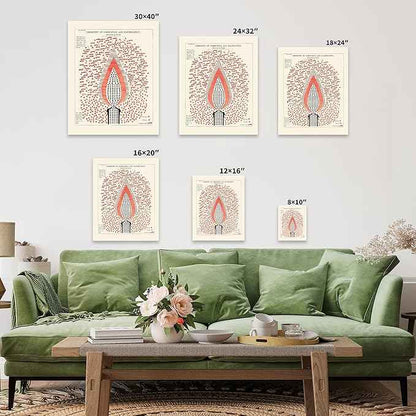 Poster Master Chemistry of Combustion and Illumination Canvas - Science Print - Structure of Flame Art - Gift for Student & Teacher - Decor for Classroom, Laboratory or Dorm - 16x20 Silver Framed