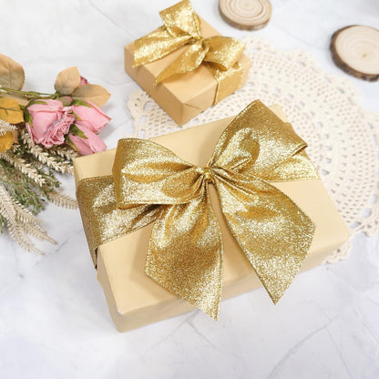 CT CRAFT LLC Glitter Wired Ribbon 2.5" x 10 Yards Yellow Gold for Christmas Home Decor Bow Gift Wrapping DIY Crafts Wreath - Crafty Corner