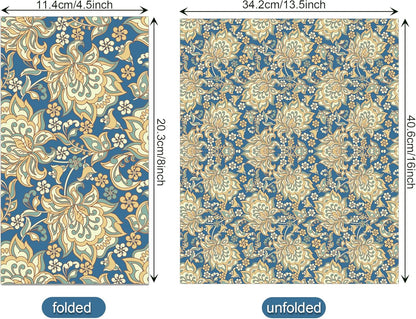 100Pcs William Morris Paper Napkins Disposable Paper Floral Vintage Napkins Decoupage Decorations for Kitchen, Party,Guest Towels,Wedding,baby shower,4.5x8 Inch