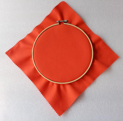 iNee Embroidery Fabric Squares Cotton, 10 Squares of 10 x 10-inch, Mango Orange