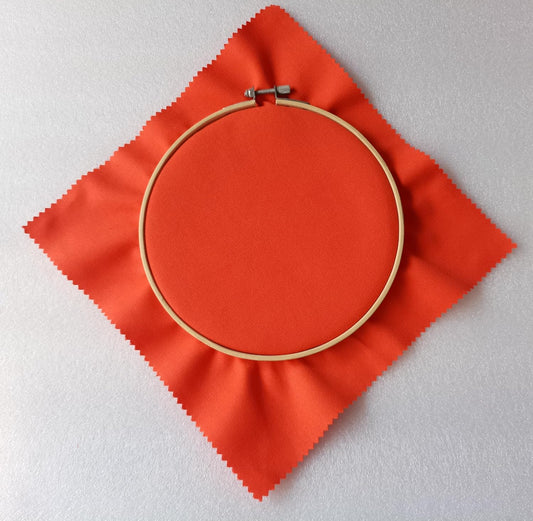 iNee Embroidery Fabric Squares Cotton, 10 Squares of 10 x 10-inch, Mango Orange