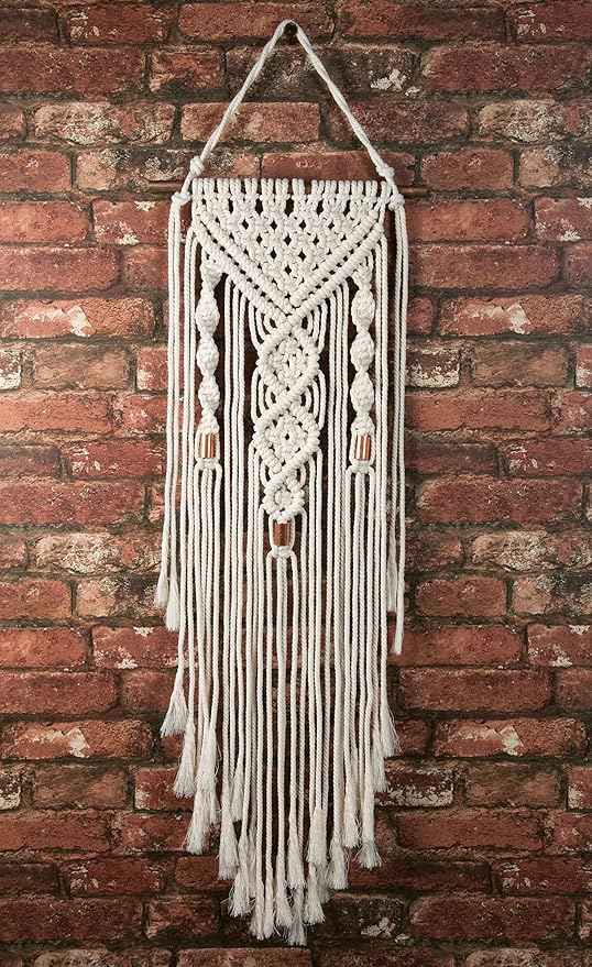 Solid Oak Macramé Wall Hanger Kit - Double Twist, Original version