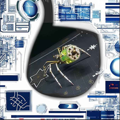 Mechanical Metal DIY 3D Insect Brass Puzzle Model Kits Puzzle for Adults, Steampunk Electric Mechanical, Assembly DIY Gift Craft Hobby for Men for Family and Friends(Gatling Spider)