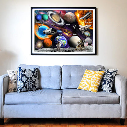 Think2Master Solar System & Space Exploration 1000 Pieces Jigsaw Puzzle for Kids 12+, Teens, Adults & Families. Great Gift for stimulating Learning About Astronomy. Size: 19” X 27”