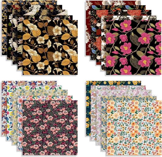 Origami Paper Kit 100 Sheets 6 Inch Square Double Sided Color 20 Vivid Colors for Hand Crafts Origami Paper Arts Creativity.Luxuriant Flowers - Crafty Corner