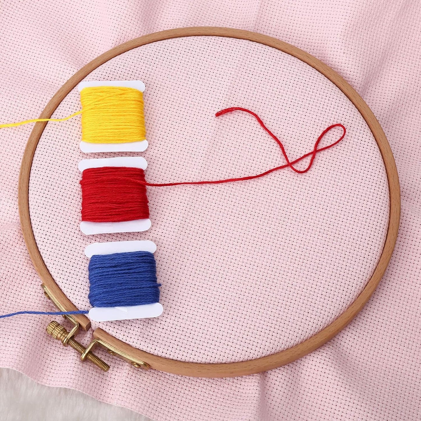 Aida Cloth 14 Count Cross Stitch Fabric,19×28inch (14CT, Pink)