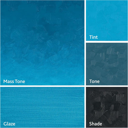Tusc & Pine Artist Oil Paint - Cerulean Blue, 40 ml, Non-Yellowing, Rich & Creamy Consistency, Maximum Pigment Load, Small Batch Milled Oil Paints Made in the USA for Professional Artists
