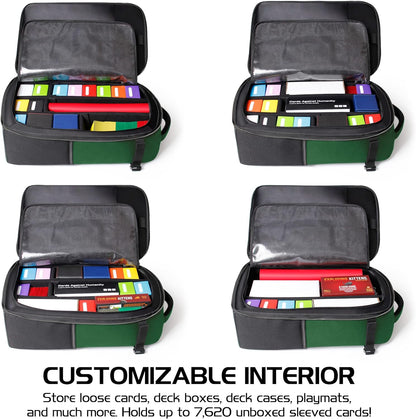 ENHANCE MTG Backpack TCG Card Storage - TCG Backpack for Deck Boxes, Sleeved Cards, Playmats, MTG Accessories