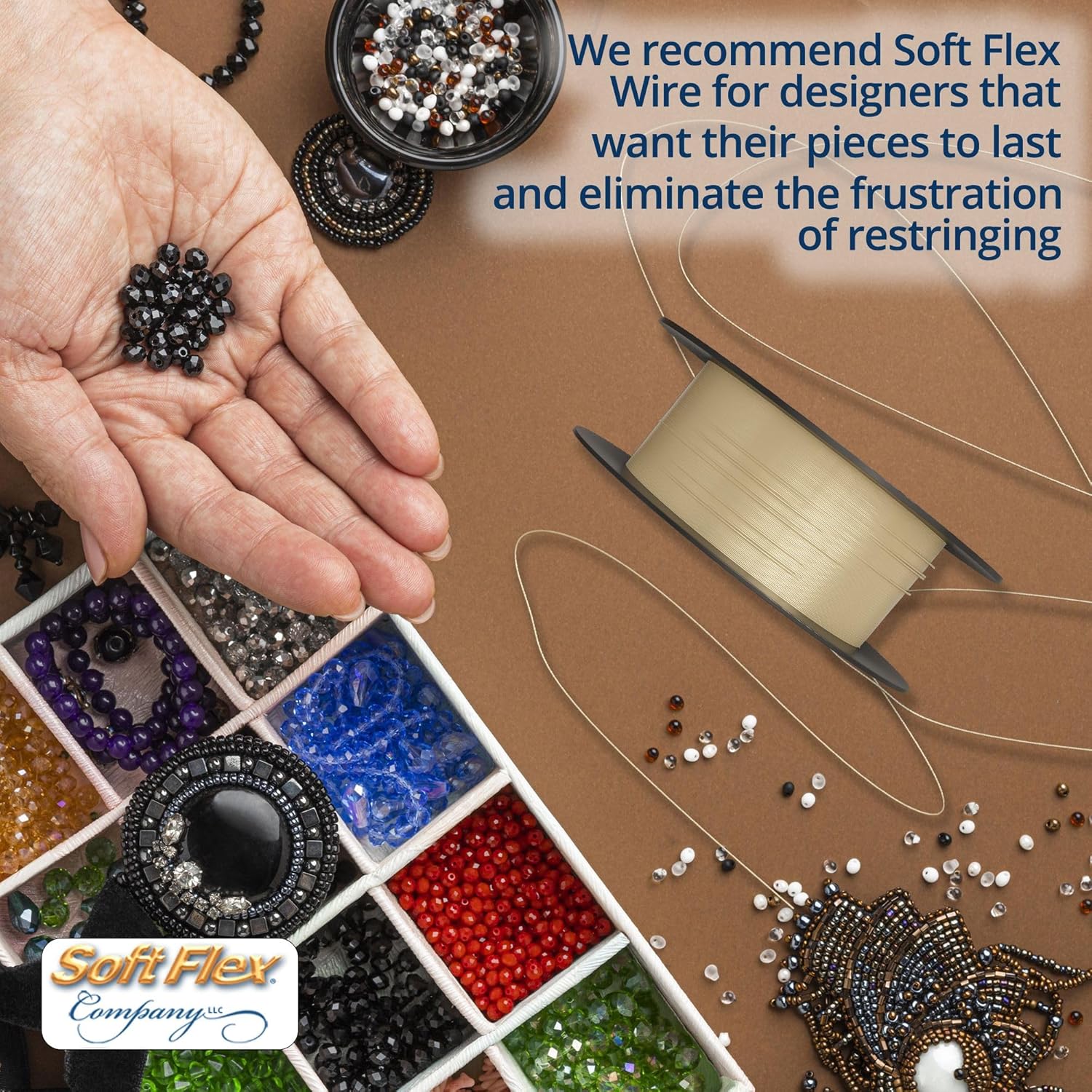 Soft Flex 21 Strand Beading Wire - Fine 0.14 Diameter - 30 Feet Design Wire - Crafty Corner