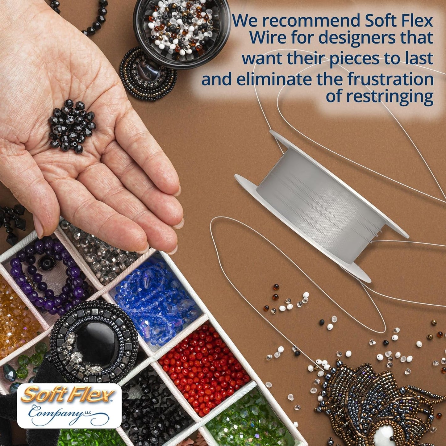 Soft Flex 21 Strand Beading Wire - Fine 0.14 Diameter - 30 Feet Design Wire - Crafty Corner