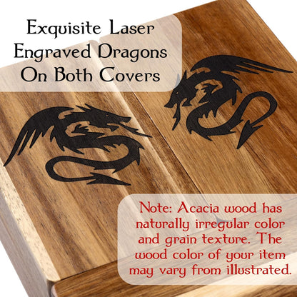 Wooden Magnetic Dice Tower with Tray - Dungeons and Dragons Accessory - Portable Dice Roller for Tabletop RPG - DND Gifts