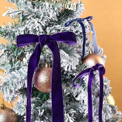 LaRibbons Thin Velvet Ribbon 1 Inch x 25 Yards, Purple Velvet Ribbon for Christmas Tree, Gift Wrapping, Wreath Bow, Outdoor Decoration - Crafty Corner