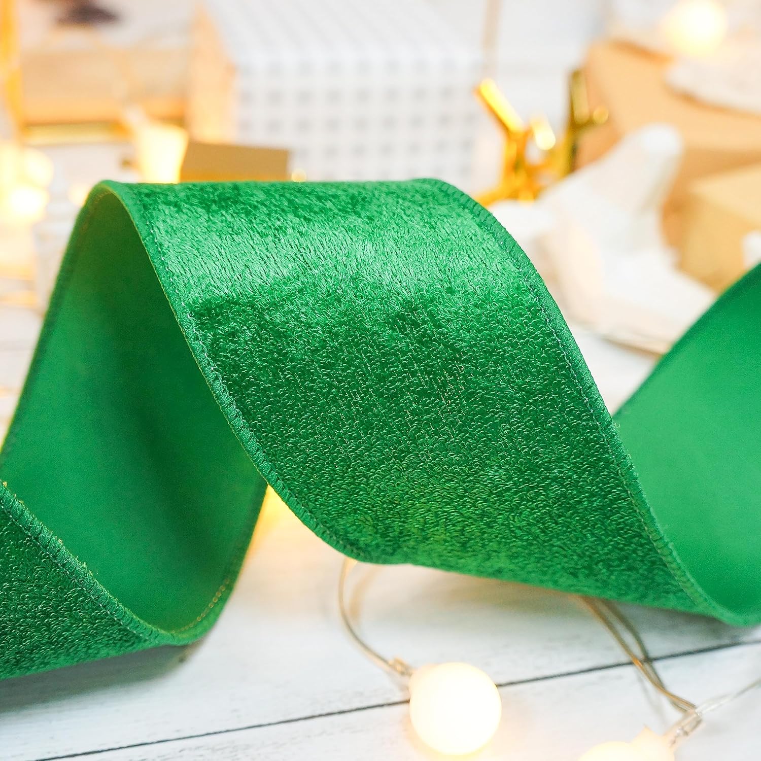 Green Velvet Ribbon 2.5 Inch x 10 Yards for Christmas Tree Topper Home Decoration Wreath Gift Wrapping DIY Craft - Crafty Corner