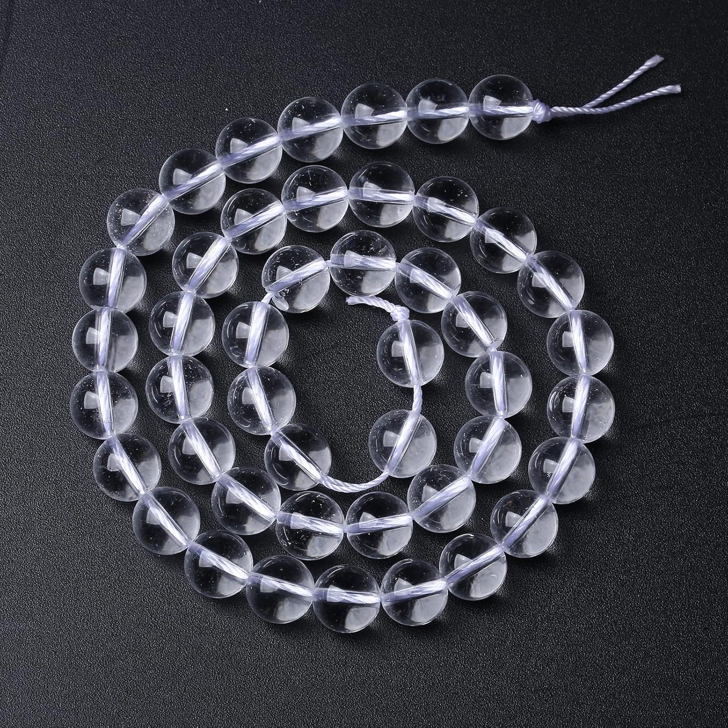 AAAAA Natural Clear White Crystal Quartz Beads Round Loose Spacer Beads for Jewelry Making DIY Bracelets Crystal Energy Healing Power Stone 32pcs 12mm 15 Inch