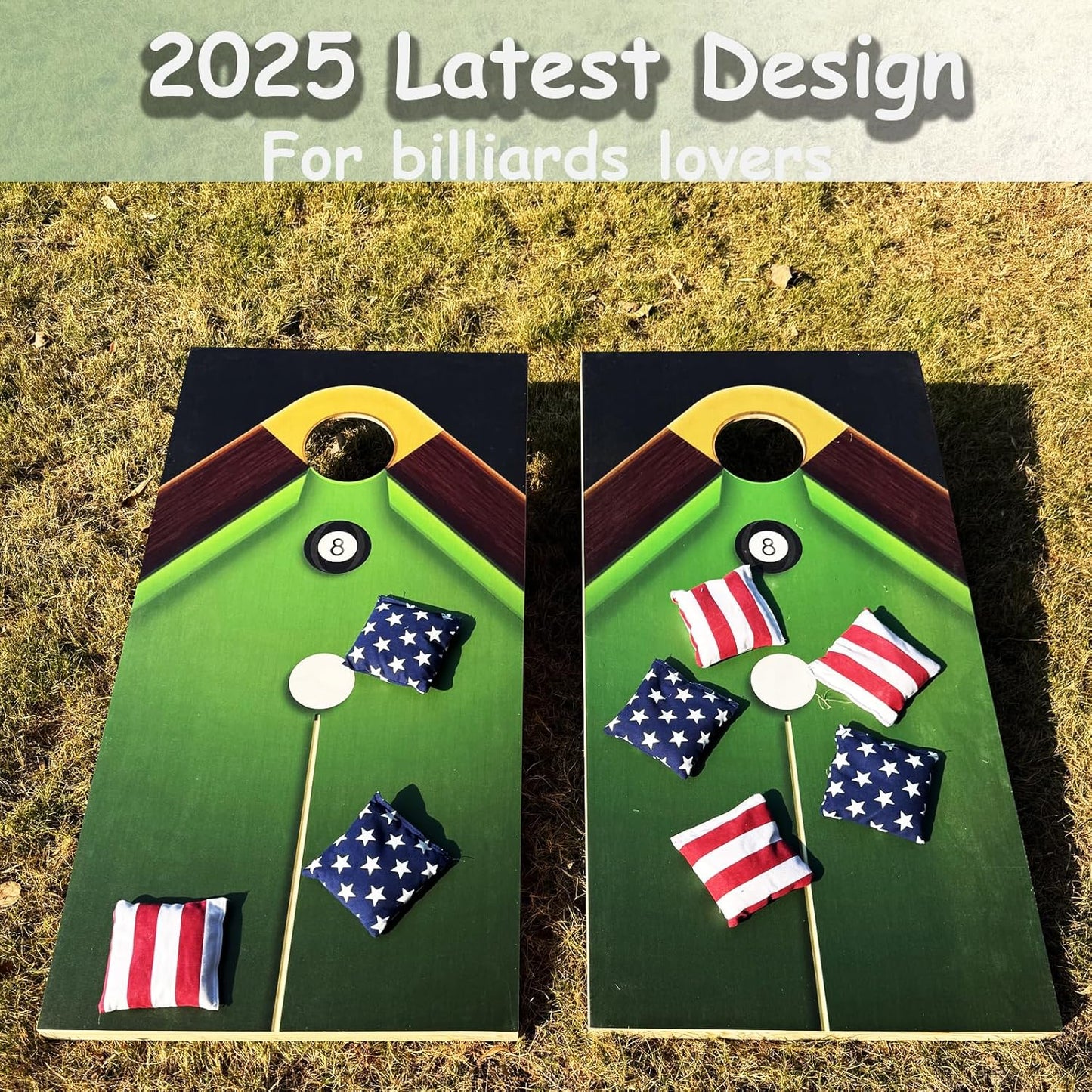 4×2FT Cornhole Board Set,Wooden Corn Hole Games for Adults Bean Bag Toss Game Set, with Corn Hole Bags Set 8,2 Cornhole Boards and a Carrying Case for Wedding/Party/Outdoor/Hiking/Yard
