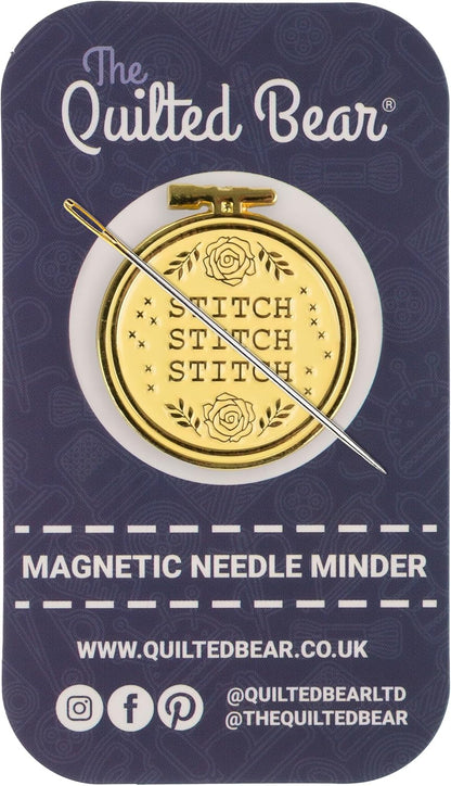 The Quilted Bear Needle Minder - Needle Minder Magnet for Keeping Sewing & Embroidery Needles Cross Stitch Needles Safe-Stress Free Stitching Cross Stitch Supplies & Embroidery Supplies (Cross Stitch)