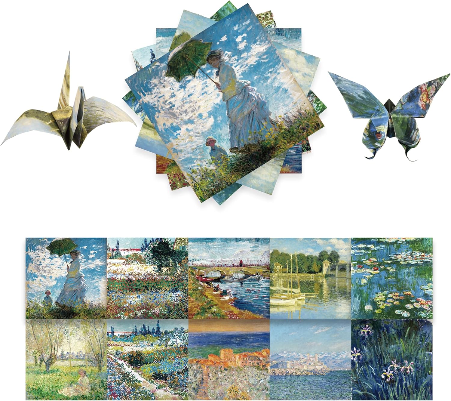 Origami Paper Kit 50 Sheets 6 Inch Square Double Sided Color 10 Vivid Colors for Hand Crafts Origami Paper Arts Creativity.Monet - Crafty Corner