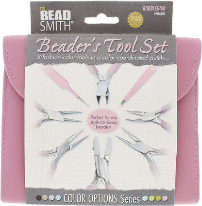The Beadsmith Fashion Color Pliers – Set of 8 Slimline Color-Coordinated Tools – Matching Clutch in Bubblegum – Jewelry Making Supply Kit to Create Necklaces, Bracelets, Earrings & More - Crafty Corner