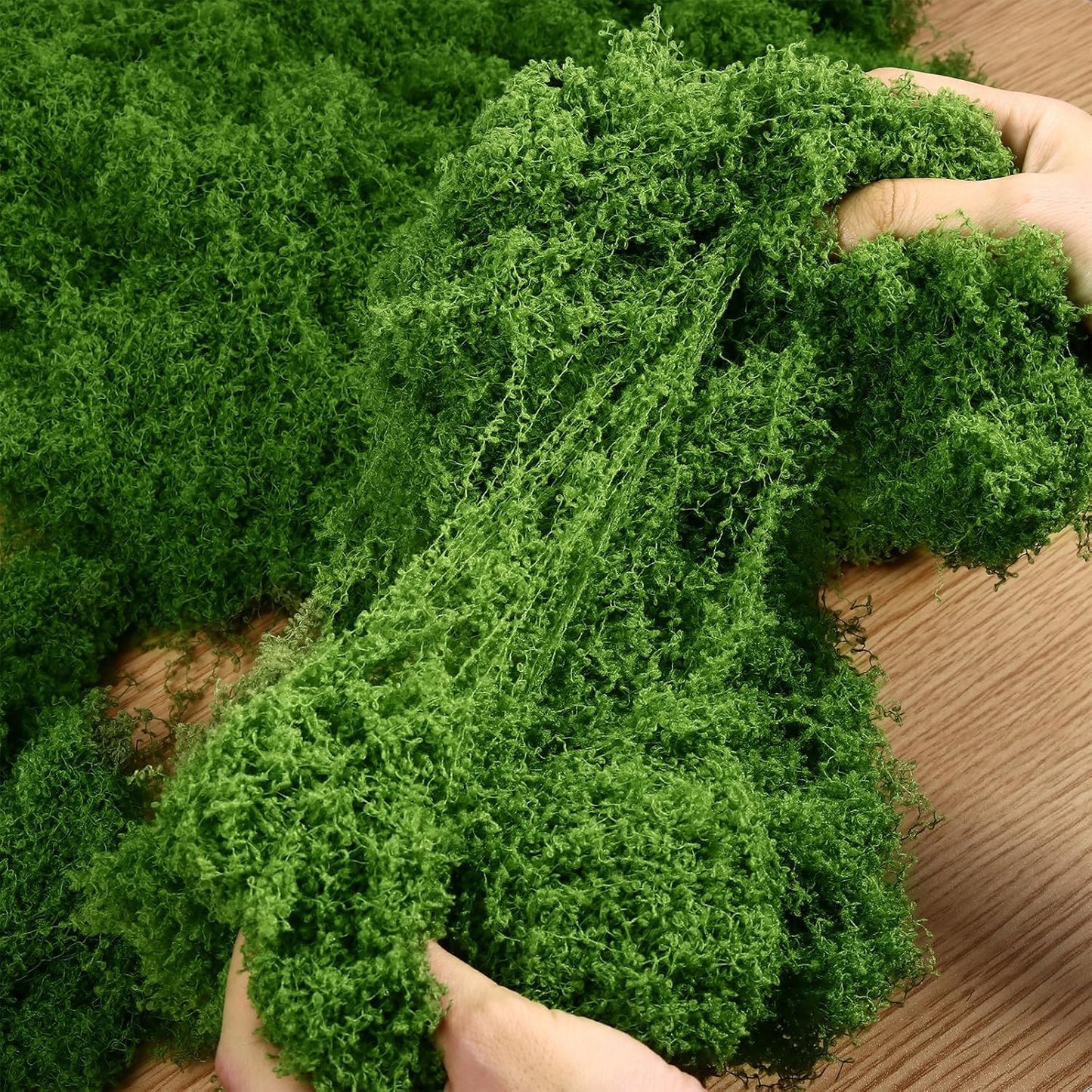 Draupnir Fake Green Moss for Potted Plants, 10.6OZ Fake Moss for Plants Indoor,Faux Moss for Crafts Artificial Moss Decor, DIY Decorative Moss for Fairy Garden Glass Containers Wedding (300g) - Crafty Corner