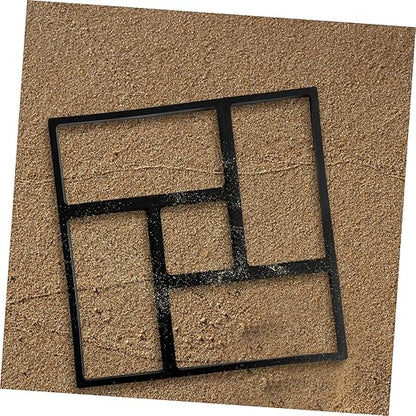 DIY Plastic Pavement Mold for Concrete Stepping Stones Reusable Path Maker for Garden Walkways Black 15.74 X 15.74 X 1.57 Inches