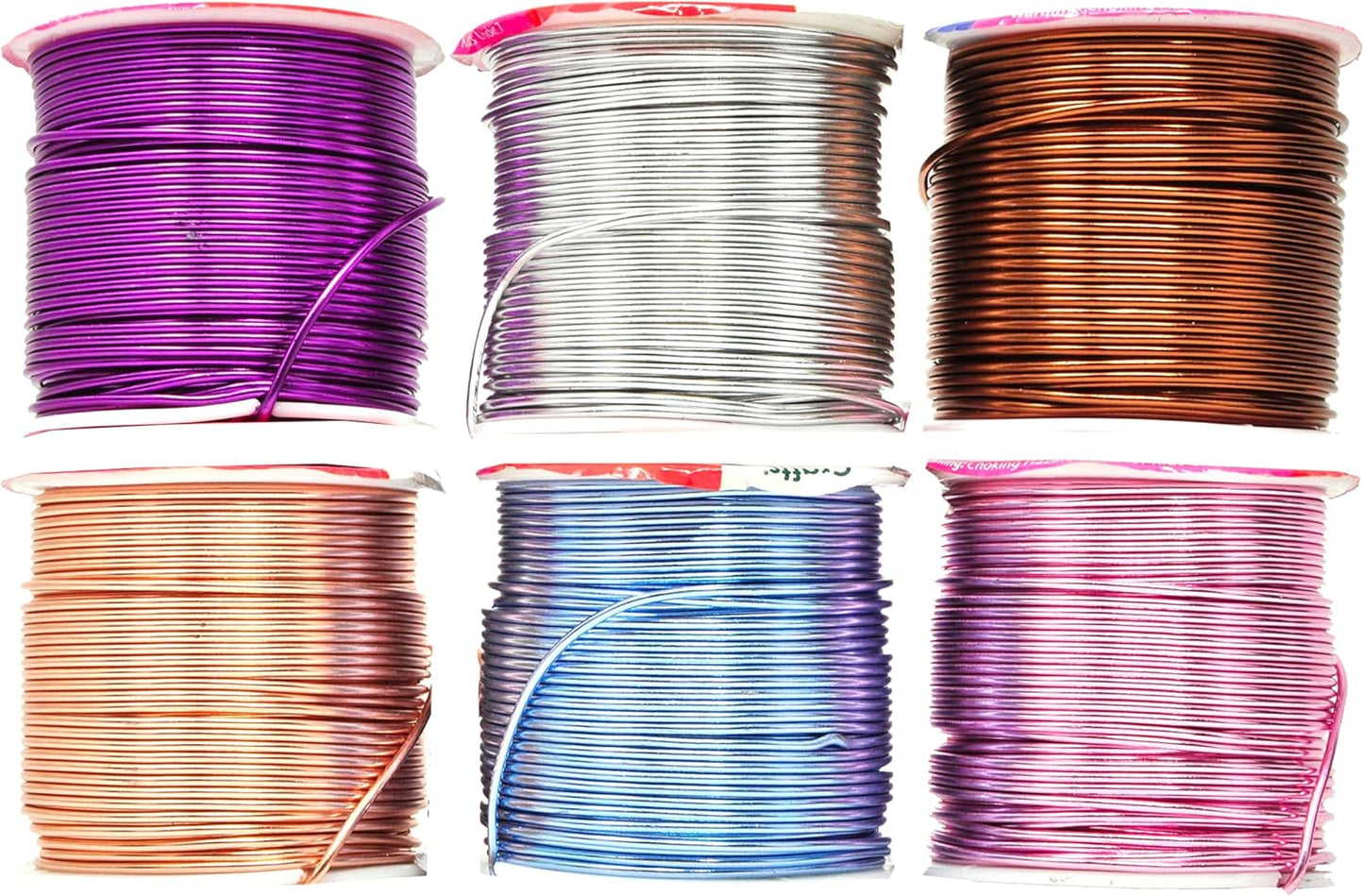 Mandala Crafts 16 Gauge Anodized Aluminum Craft Wire for Jewelry Making – 390 FT Colored Flexible Silver Copper Purple Pink Brown Ice Blue Wire - Bendable for Bonsai Armature Crafting Sculpting - Crafty Corner