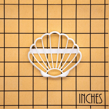 BAKERLOGY Scallop Shell Cookie Cutter - Bake Nautical Beach Treats - Detailed Biscuit Cutter Design for Baking and Crafts, ideal on fondant, dough, clay