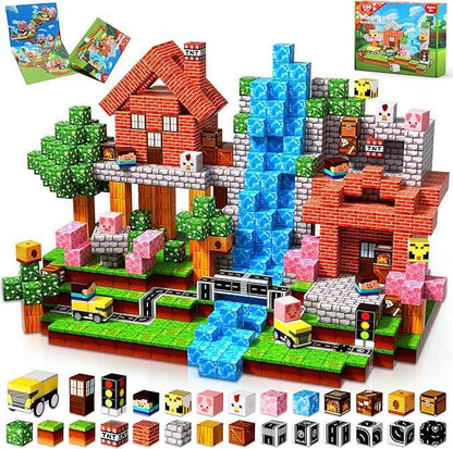 100PCS Magnetic Blocks - Magnetic Blocks for Kids Ages 3 4 5 6 7 8, Stacking Magnets for Kid, Magnetic Building Block for Kids Ages 4-8, Birthday Gifts for 3-10 Year Old Boys Girls, STEM Learning Toy