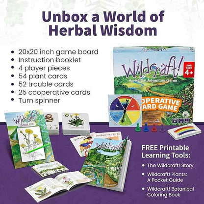 Wildcraft! Board Game – Cooperative Educational Board Game for Kids 4–6 & Families – Nature & Herb Learning Game – Family Board Games for Kids – Herbal Adventure Cooperative Game