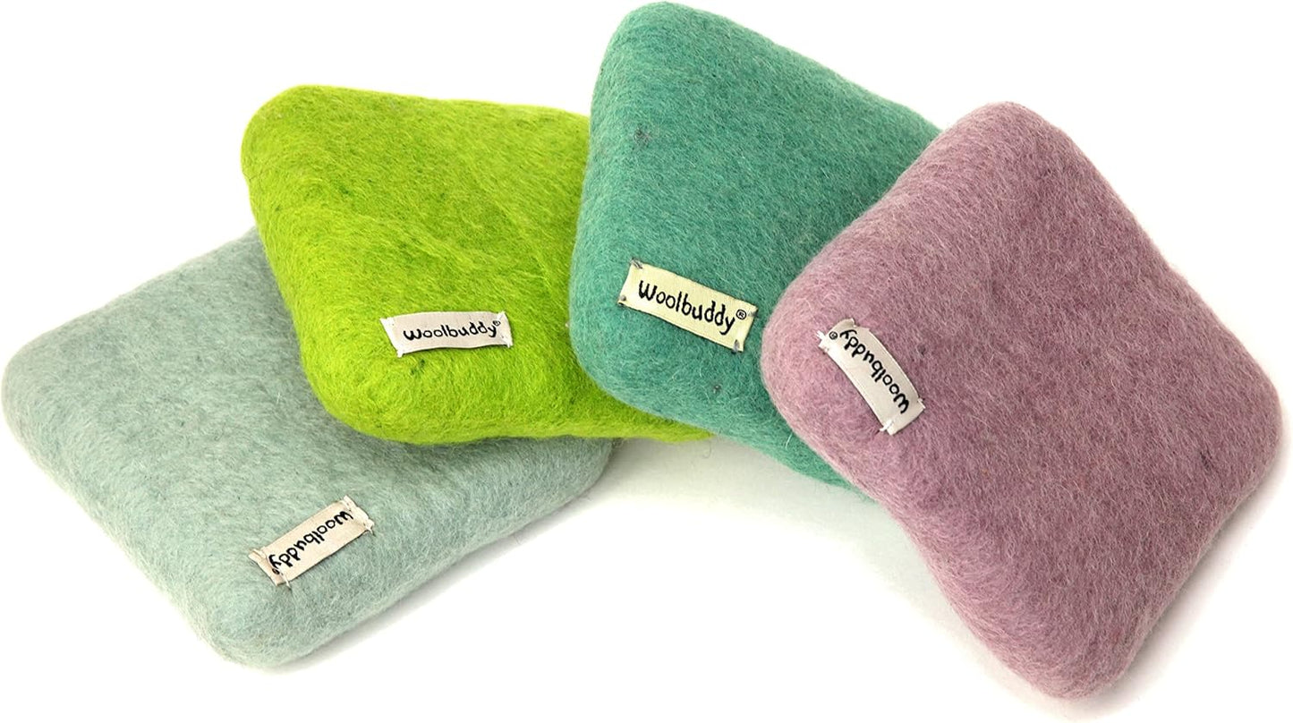 Woolbuddy Needle Felting Pad - Durable Wool Mat for Craft Projects, Foam Alternative, 6"x6"x1.5" (Teal)