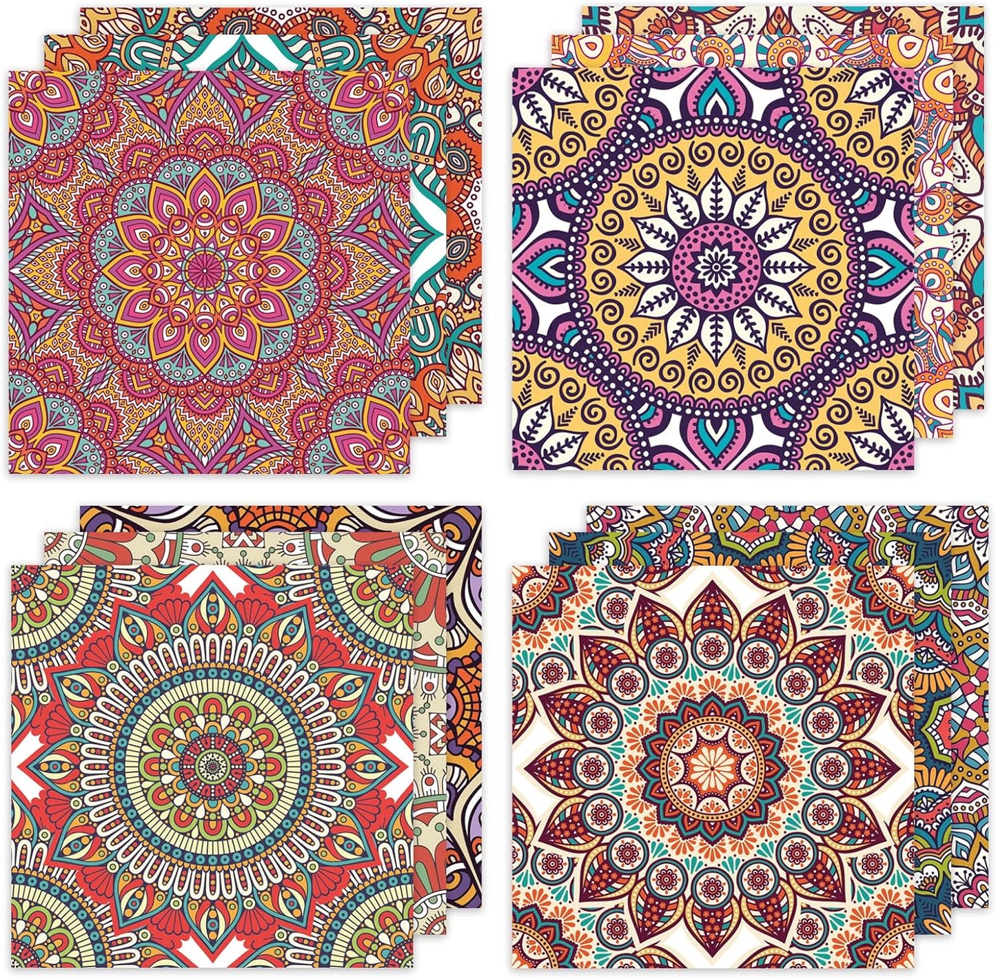 24 Sheets 12 Designs Scrapbook Paper Pad,6"×6” Single-Sided Decopodge Craft Cardstock Paper,Scrapbooking DIY Decorative Background Cardmaking Supplies.Datura - Crafty Corner