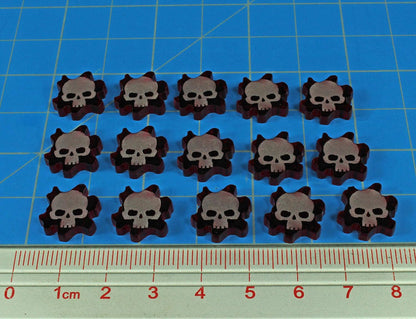 LITKO Flesh Wound Tokens Compatible with Warhammer: Kill Team, Translucent Red (15)