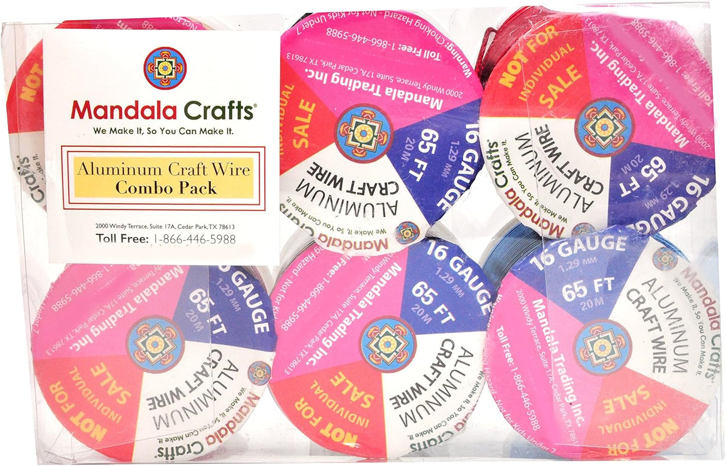 Mandala Crafts 16 Gauge Anodized Aluminum Craft Wire for Jewelry Making – 390 FT Colored Flexible Silver Copper Tone Wire - Bendable for Bonsai Armature Crafting Sculpting - Crafty Corner