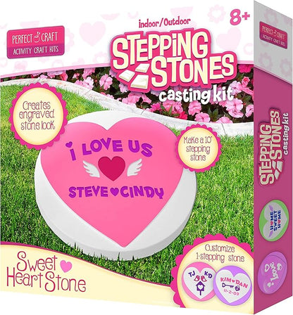 Perfect Craft Sweetheart Customizable Stepping Stone Cast & Paint Kit with Perfect Cast Casting Material