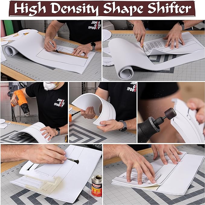 Shape Retention EVA Cosplay Foam - 3mm Thick (White) X-Large 35”x59” High Density EVA Craft Foam Sheets - Premium 85 kg/m3 Heat Shape Material for DIY, Comic, Con or Halloween Costumes - The Foamory