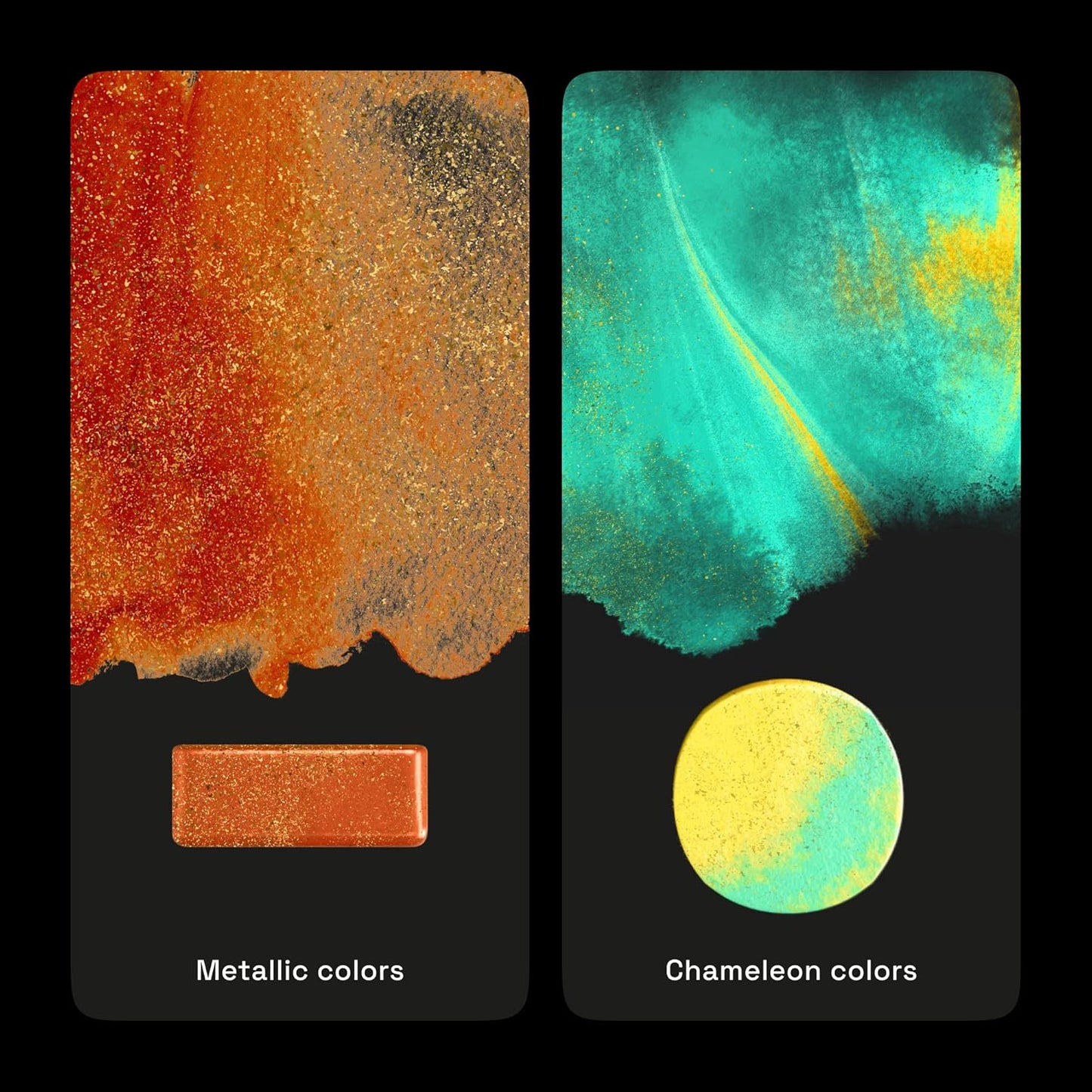 ARTISTRO Metallic Watercolor Paints Set of 18, Palette set Including 12 Metallic Glitter Watercolor and 6 Chameleon Colors. Perfect Travel Watercolor Set for Artists, Amateur Hobbyists and Painting Lovers - Crafty Corner