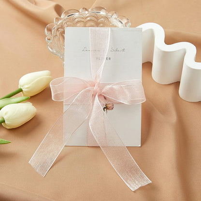 1 Inch Wide Sheer Chiffon Ribbon - Pearl Silk Woven Ribbon Suitable for Gift Wrapping, Wedding Decor, Home Decor, Girl Hair Accessories Handmade DIY (25 Yards/roll) (Baby Pink) - Crafty Corner