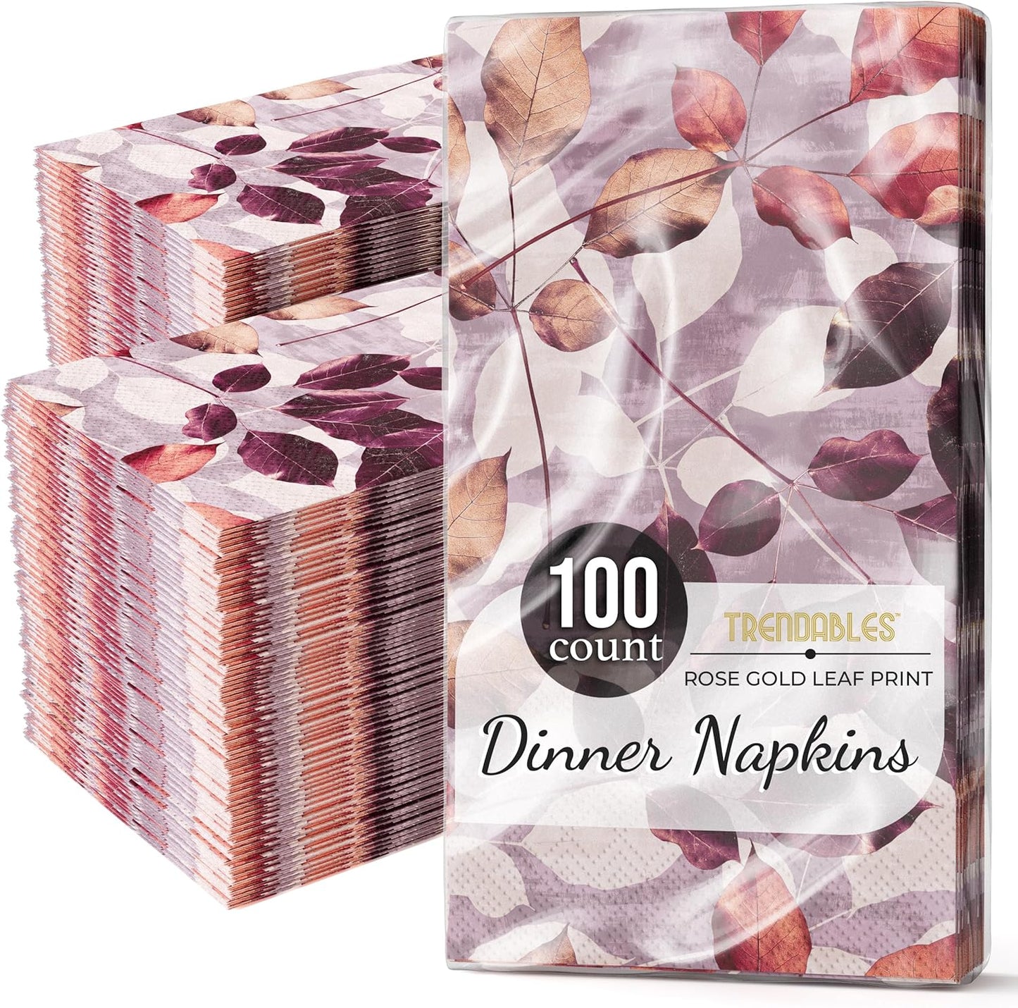 Trendables Floral Napkins for decoupage 100 Pcs 3 Ply floral paper napkins decorative Guest Towels Disposable Bathroom, Flower Design For Tea Party Decorations, Dinners & Weddings