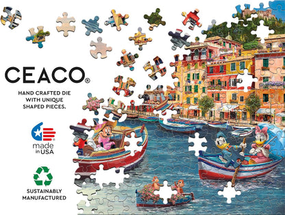 Ceaco - Thomas Kinkade - Disney - Mickey & Minnie in Italy - 1000 Piece Jigsaw Puzzle