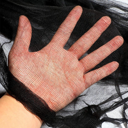 Boao Halloween Cheese Cloth 85 x 197 Inch Black Cheesecloth Roll for Crafts Large Cotton Muslin Gauze Fabric for Halloween Outdoor & Indoor Spooky Decoration