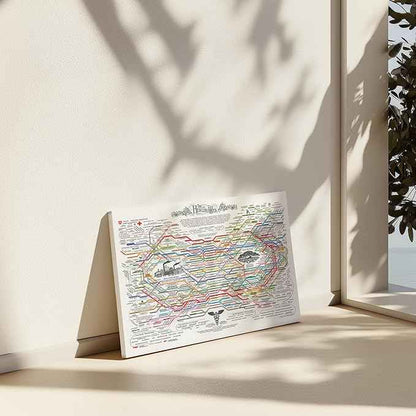 Poster Master The Healing Web Canvas - Health Diagram Print - Therapy Art - Holistic Wall Design - Pharmacological Remedy Art - Great Living Room or Office Decor - 24x32 ROLLED Canvas