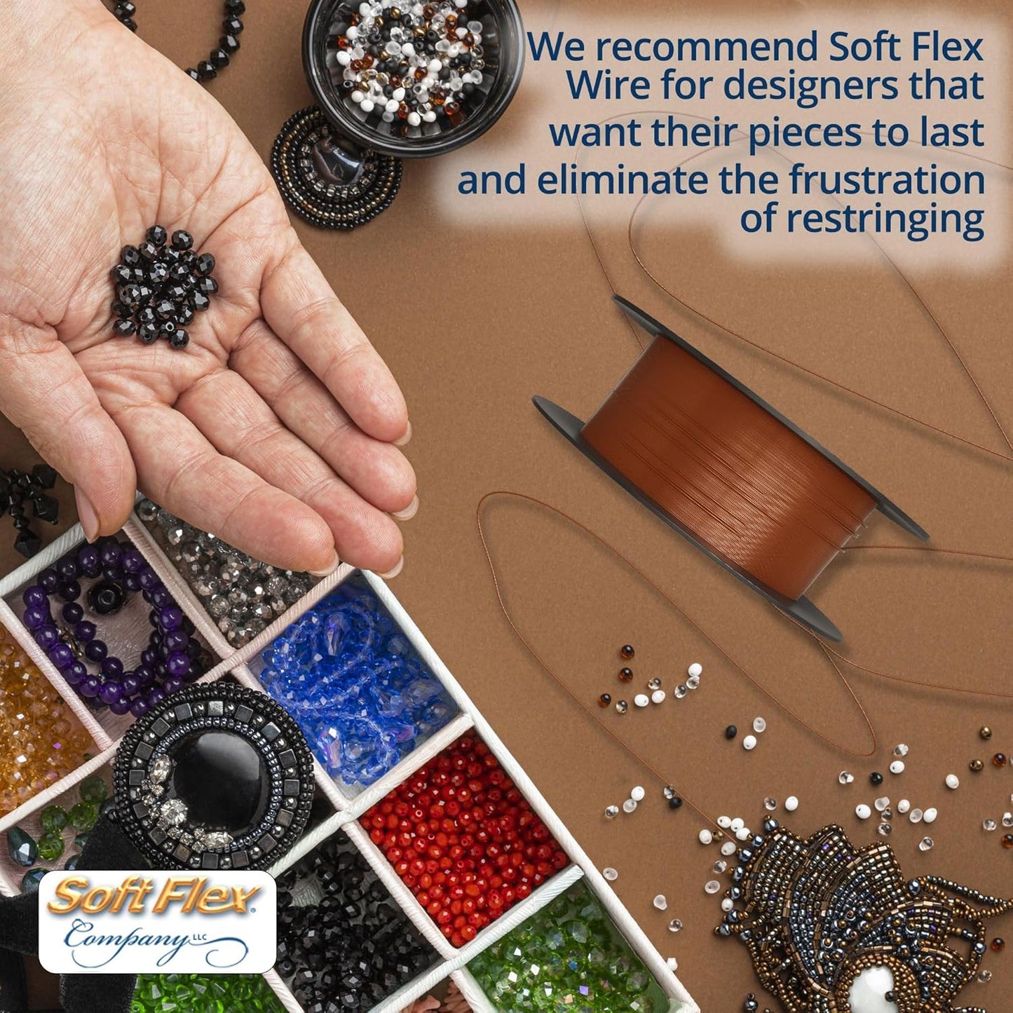 Soft Flex 21 Strand Beading Wire - Fine 0.14 Diameter - 30 Feet Design Wire - Crafty Corner