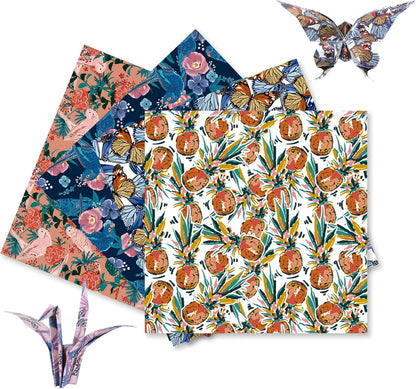 Origami Paper Kit 50 Sheets 6 Inch Square Double Sided Color 10 Vivid Colors for Hand Crafts Origami Paper Arts Creativity.Flowers and Birds - Crafty Corner