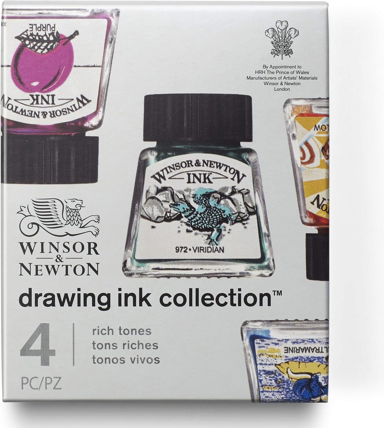 Winsor & Newton Collection Drawing Ink Set, Set of 4, Rich Tones - Crafty Corner