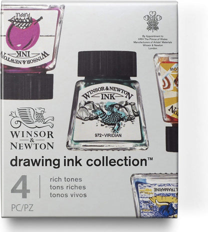 Winsor & Newton Collection Drawing Ink Set, Set of 4, Rich Tones - Crafty Corner
