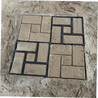 Paving Mold Reusable Paving Mould Stone Path Maker Cement Brick Mold Concrete Forms Paver Mold Stepping Stones Kit Garden Flooring Floor Tile Mould Template Plastic Outdoor