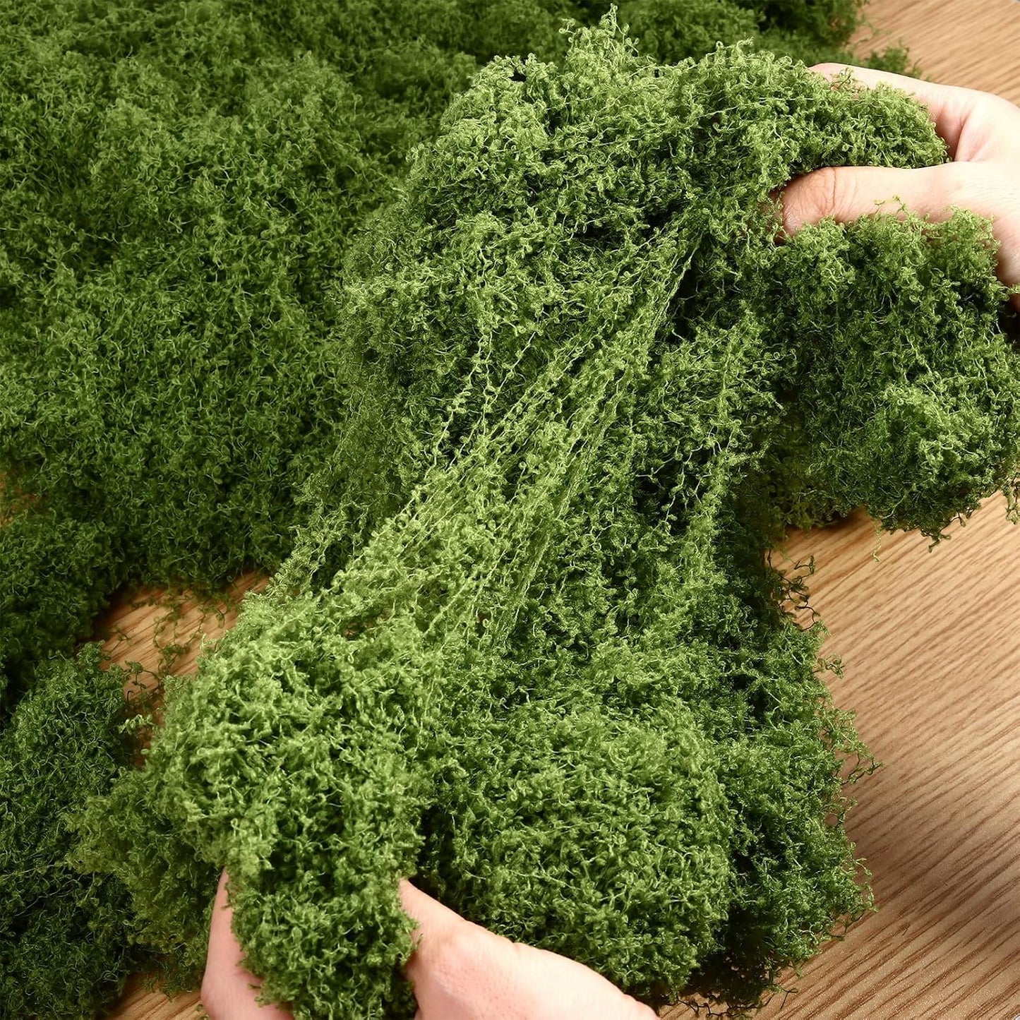 Fake Green Moss for Potted Plants, 10.6OZ Moss Decor Artificial Faux Moss for Crafts Preserved Moss for DIY Decorative Moss Table Centerpieces Decor Fairy Garden Floral Wedding (300g) (Dark Green) - Crafty Corner